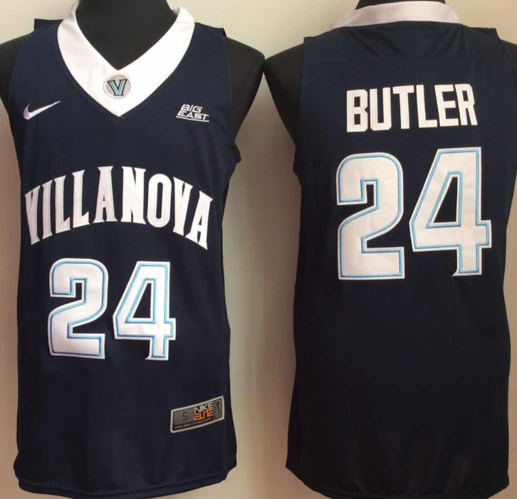 NCAA Men Villanova Wildcats Blue #24 butler->more ncaa teams->NCAA Jersey